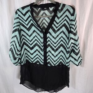 I.N. SanFrancisco womens long-sleeved top size small in green